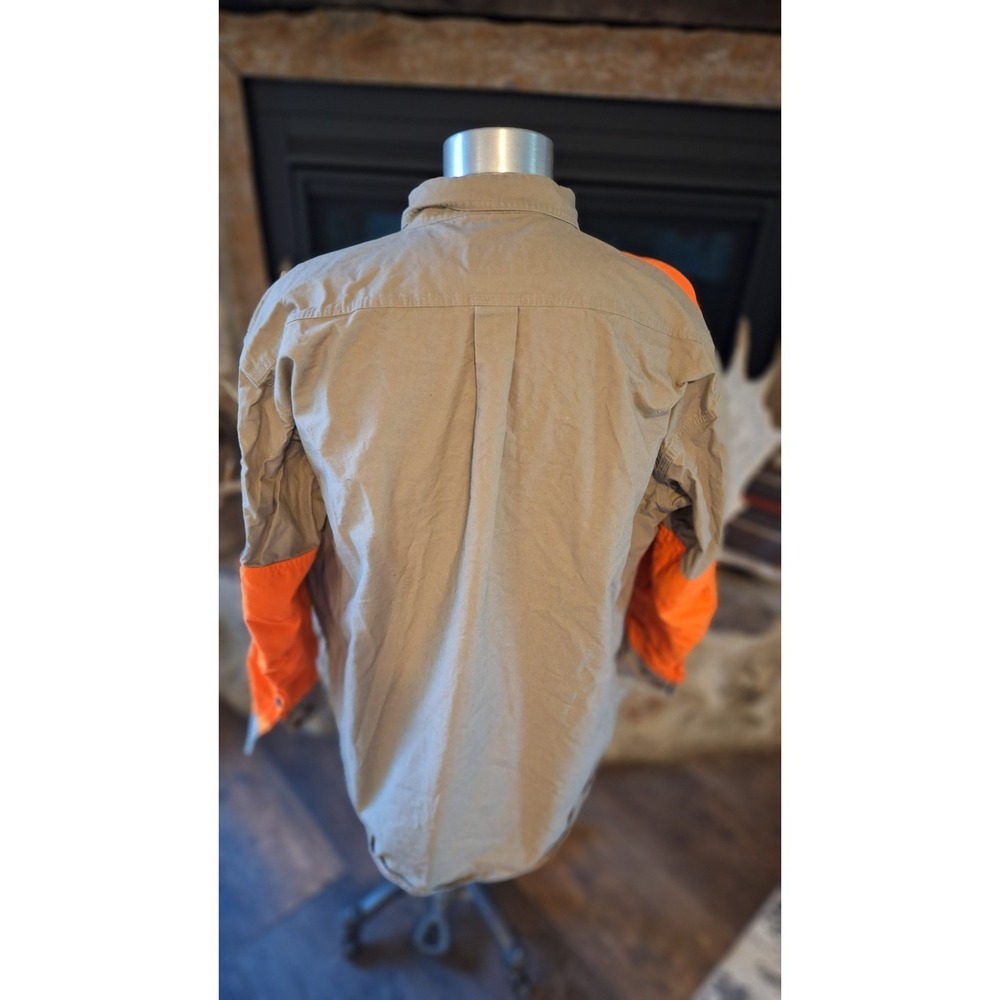 CABELA'S PHEASANTS FOREVER HUNTING SHIRT MENS BUTTON DOWN ORANGE TAN XL - Picture 4 of 8